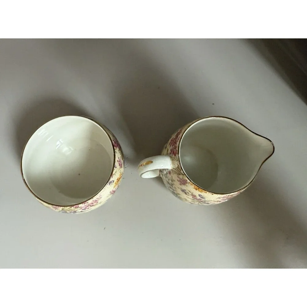 VTG  Lord Nelson Ware, Heather Chinz, Creamer, Sugar Set